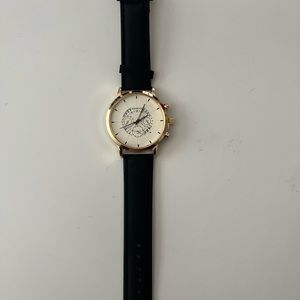 Geneva Black and Gold Men's Watch